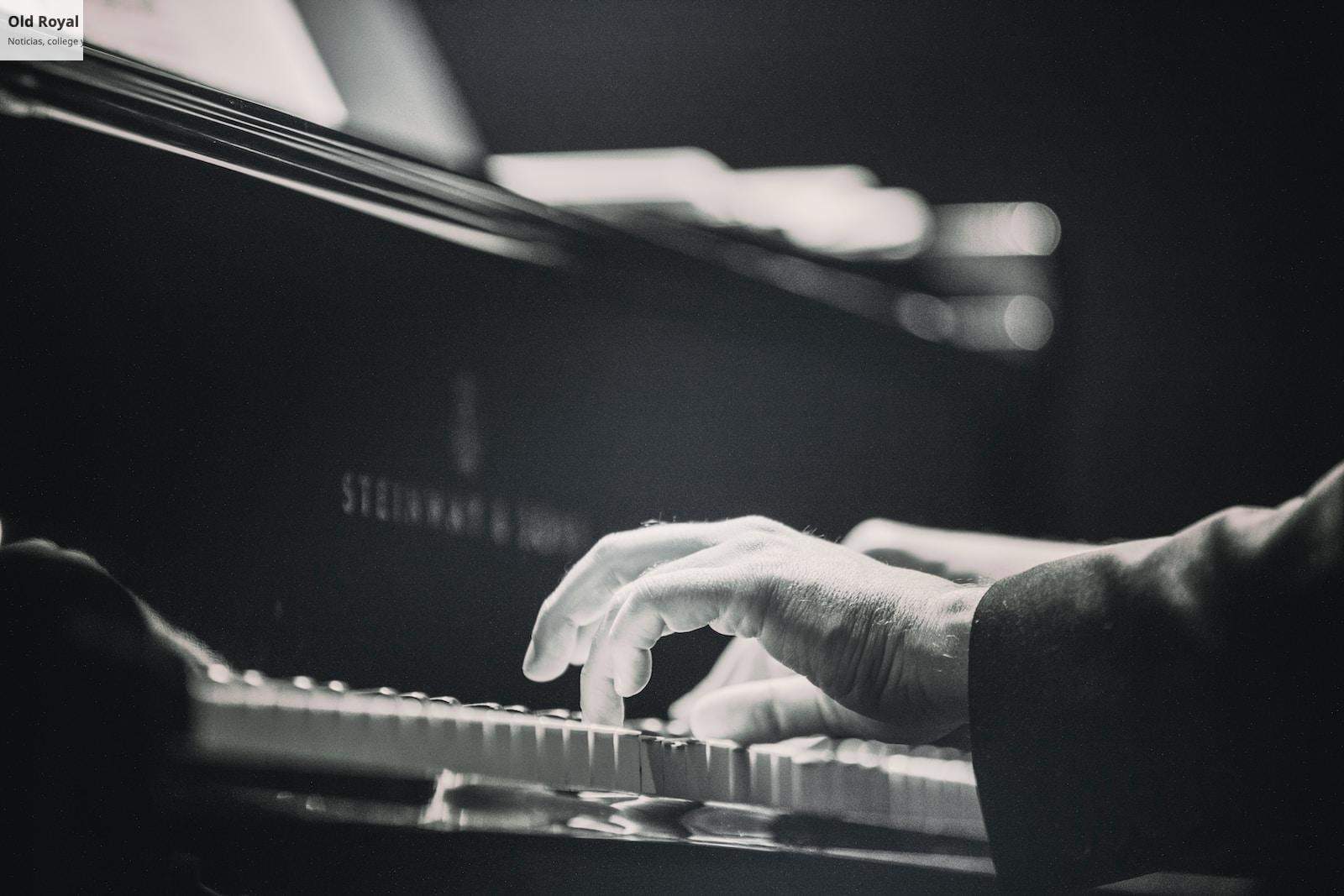 person playing piano