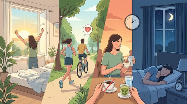 Hábitos diarios relacionados con una mejor calidad del sueño